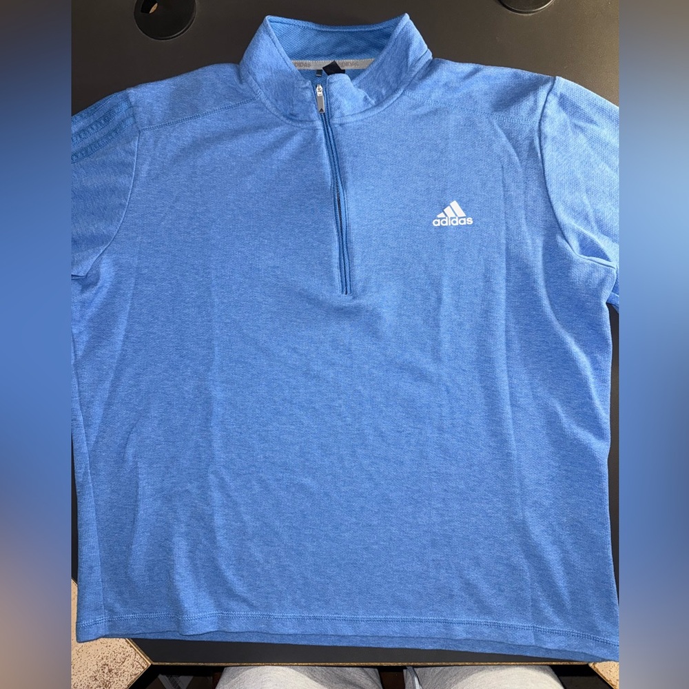 Adidas Golf Pullover - Quarter Zip - Blue - Large